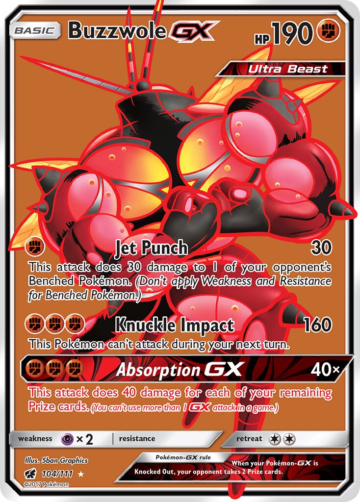 Buzzwole-GX - 104/111 - Rare Ultra