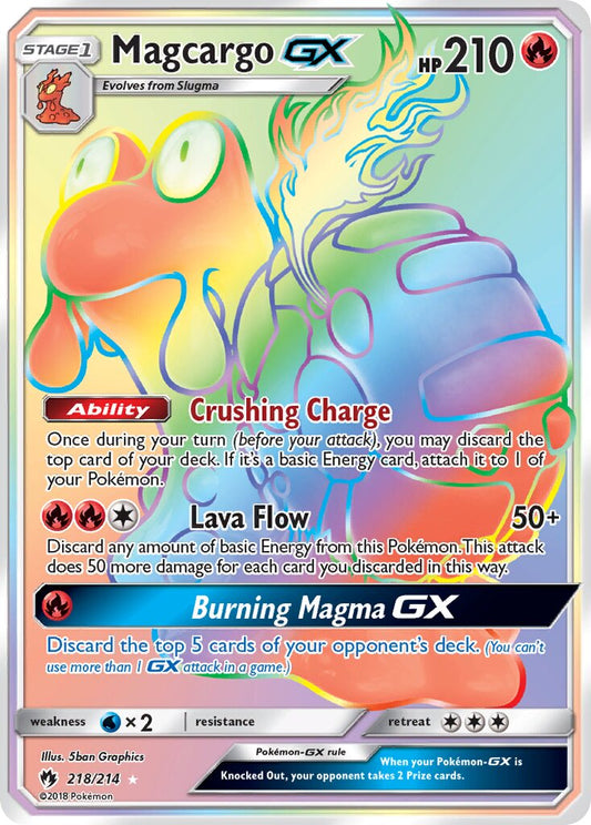 Magcargo-GX - 218/214 - Rare Rainbow