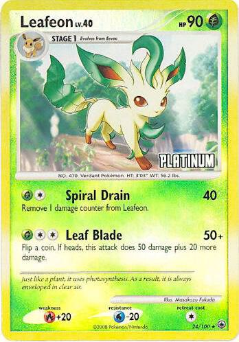 Leafeon - 24/100 [Platinum] - 024/100 - Promo