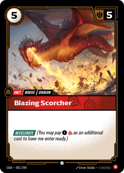 BLAZING SCORCHER - OGN-001/298 (Foil)