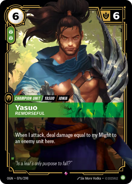 YASUO, REMORSEFUL - OGN-076/298 (Foil)