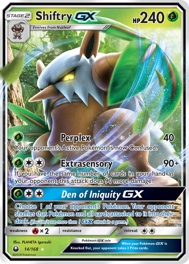 Shiftry-GX - 14/168 - Rare Holo GX