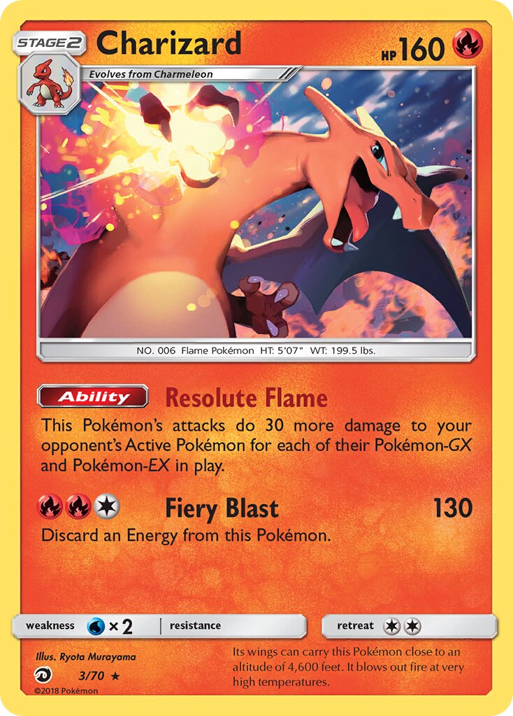 Charizard - 3/70 - Rare Holo