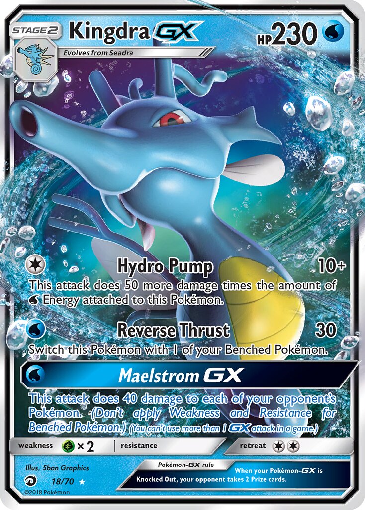 Kingdra-GX - 18/70 - Rare Holo GX
