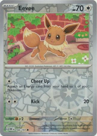 Eevee - 166/197 - Common Reverse Holo (Español)