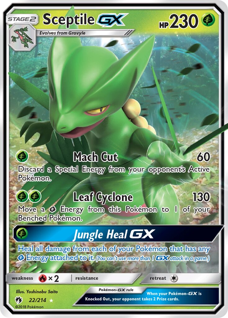 Sceptile-GX - 22/214 - Rare Holo GX