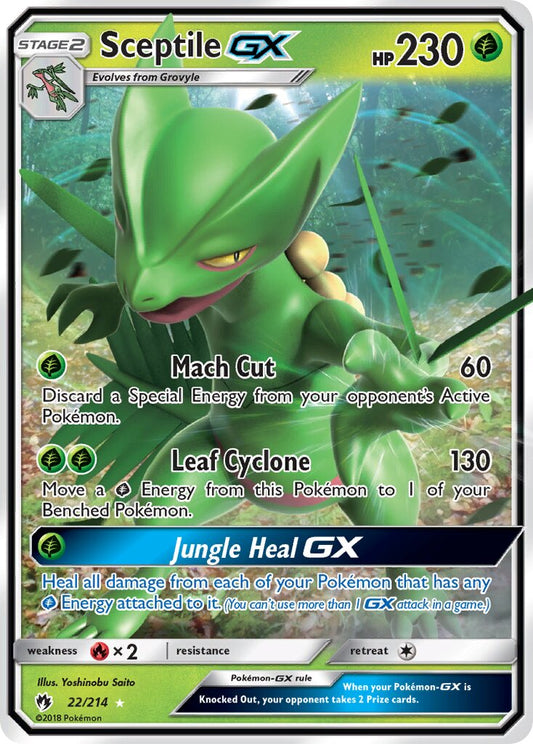 Sceptile-GX - 22/214 - Rare Holo GX