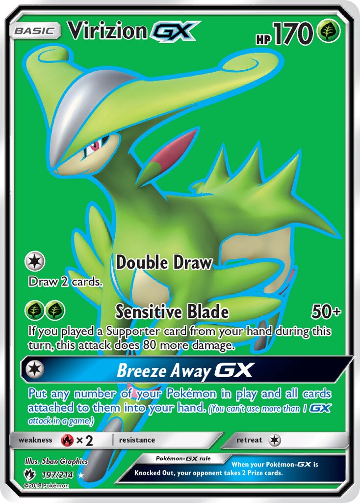 Virizion-GX - 197/214 - Rare Ultra