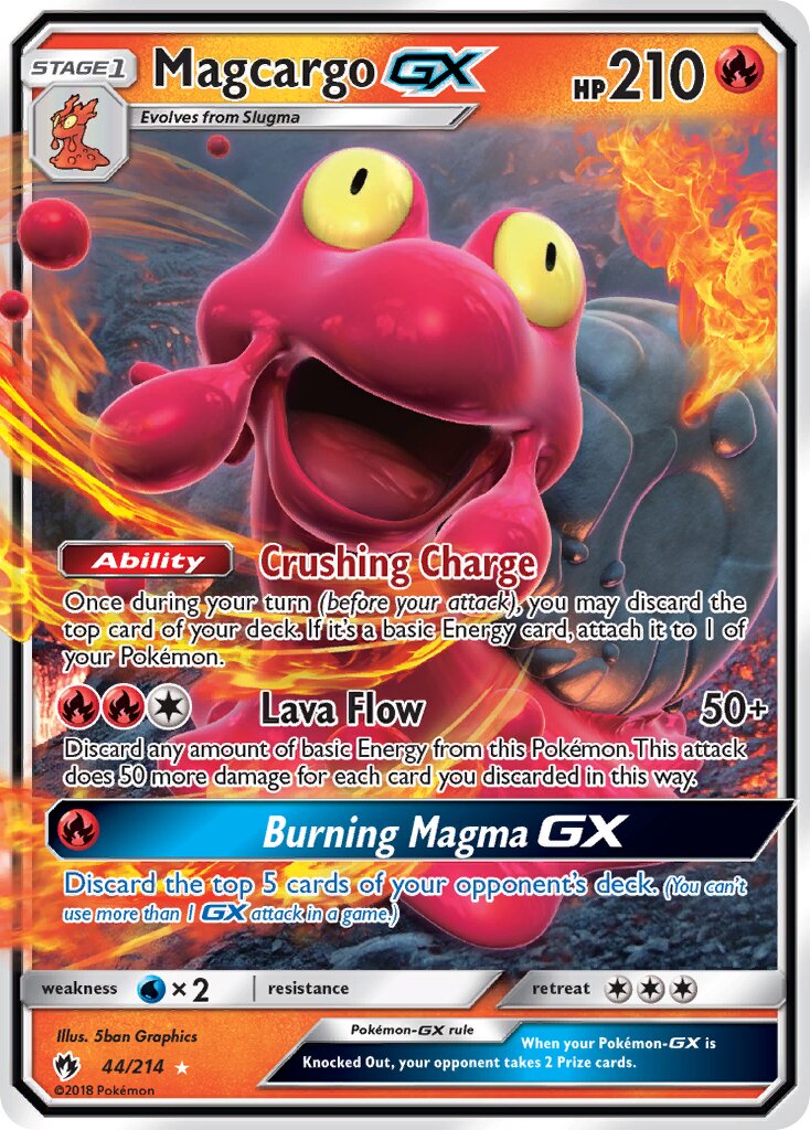 Magcargo-GX - 44/214 - Rare Holo GX