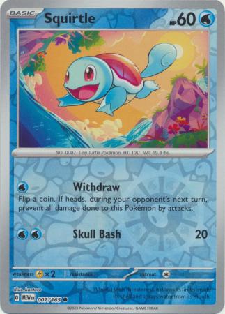 Squirtle - 007/165 - Common Reverse Holo (Español)