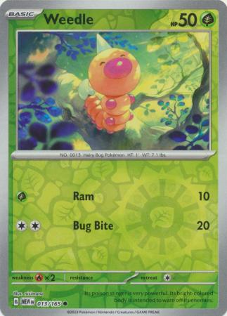Weedle - 013/165 - Common Reverse Holo (Español)