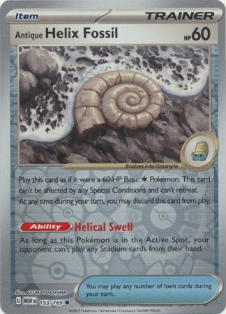 Antique Helix Fossil - 153/165 - Common Reverse Holo (Español)