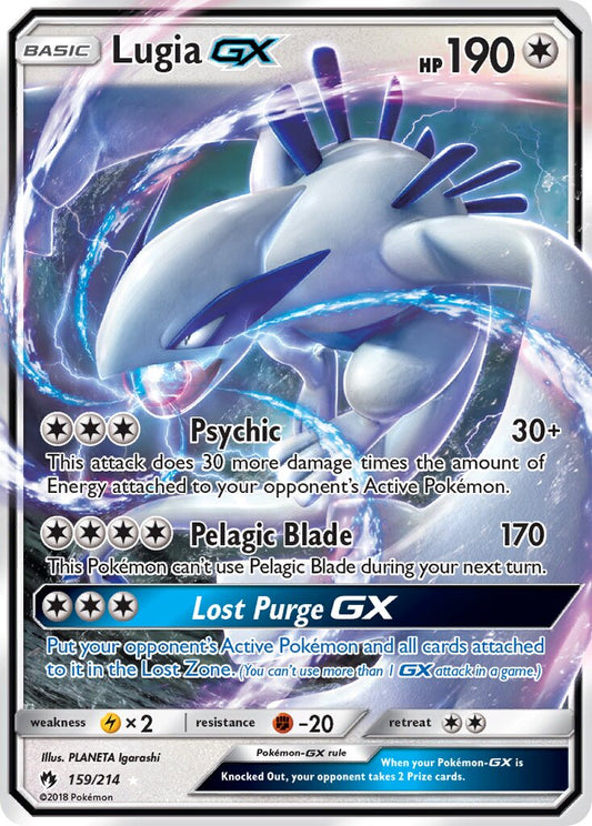 Lugia-GX - 159/214 - Rare Holo GX