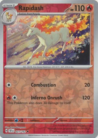 Rapidash - 027/162 - Uncommon Reverse Holo (Español)