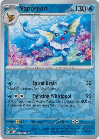 Vaporeon - 022/131 - Reverse Holo Rare