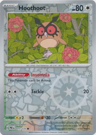 Hoothoot - 077/131 - Common Reverse Holo (Español)