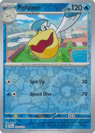 Pelipper - 039/159 - Uncommon Reverse Holo