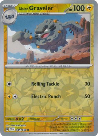Alolan Graveler - 045/159 - Common Reverse Holo