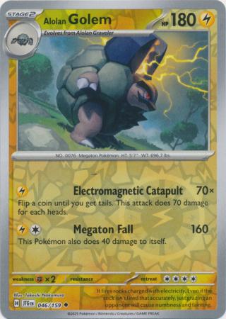 Alolan Golem - 046/159 - Uncommon Reverse Holo