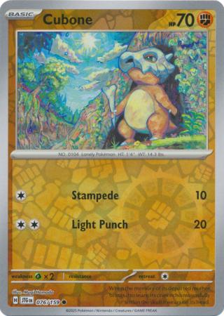 Cubone - 076/159 - Common Reverse Holo