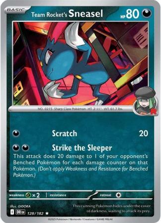 Team Rocket's Sneasel - 128/182 - Holo Rare (Español LA)