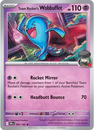 Team Rocket's Wobbuffet - 082/182 - Holo Rare (Español LA)