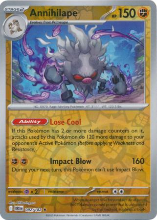 Annihilape - 092/182 - Reverse Holo Rare (Español LA)