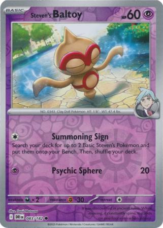 Steven's Baltoy - 083/182 - Common Reverse Holo