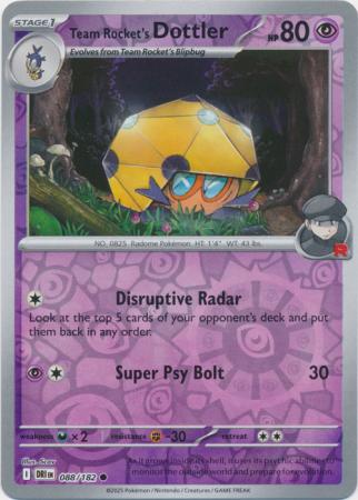 Team Rocket's Dottler - 088/182 - Common Reverse Holo