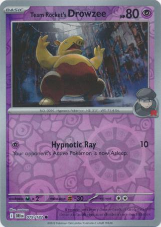 Team Rocket's Drowzee - 079/182 - Common Reverse Holo (Español LA)