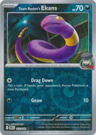 Team Rocket's Ekans - 112/182 - Common Reverse Holo