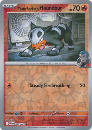 Team Rocket's Houndour - 037/182 - Common Reverse Holo (Español LA)