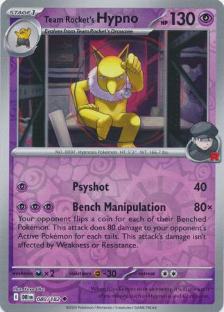 Team Rocket's Hypno - 080/182 - Uncommon Reverse Holo
