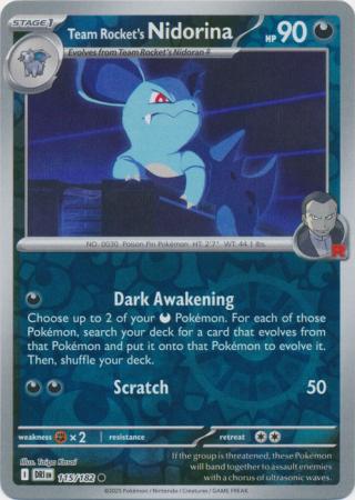 Team Rocket's Nidorina - 115/182 - Common Reverse Holo (Español LA)