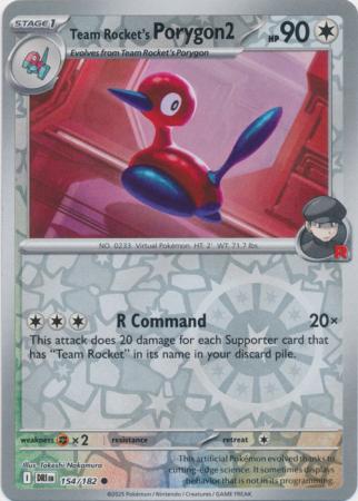 Team Rocket's Porygon2 - 154/182 - Common Reverse Holo