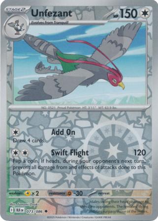 Unfezant - 073/086 - Uncommon Reverse Holo