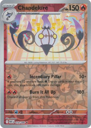 Chandelure - 018/086 - Reverse Holo Rare