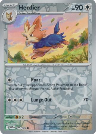 Herdier - 075/086 - Common Reverse Holo (Español LA)