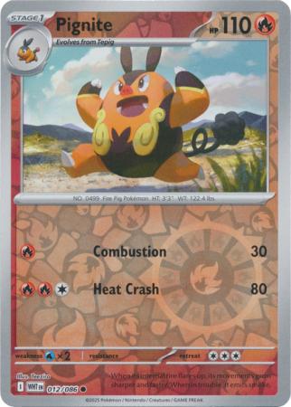 Pignite - 012/086 - Common Reverse Holo (Español LA)