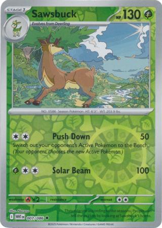 Sawsbuck - 007/086 - Uncommon Reverse Holo