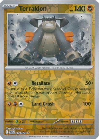 Terrakion - 054/086 - Reverse Holo Rare