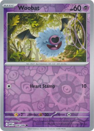 Woobat - 036/086 - Common Reverse Holo