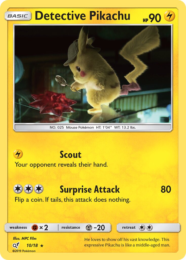 Detective Pikachu - 10/18 - Rare