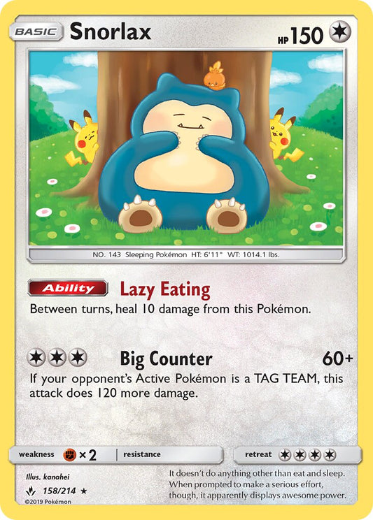 Snorlax - 158/214 - Rare Holo
