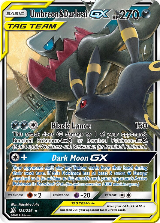 Umbreon & Darkrai-GX - 125/236 - Rare Holo GX