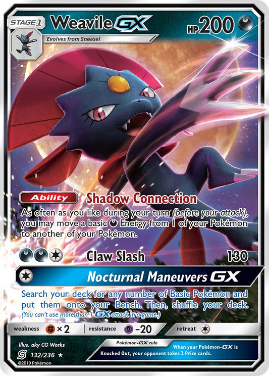 Weavile-GX - 132/236 - Rare Holo GX