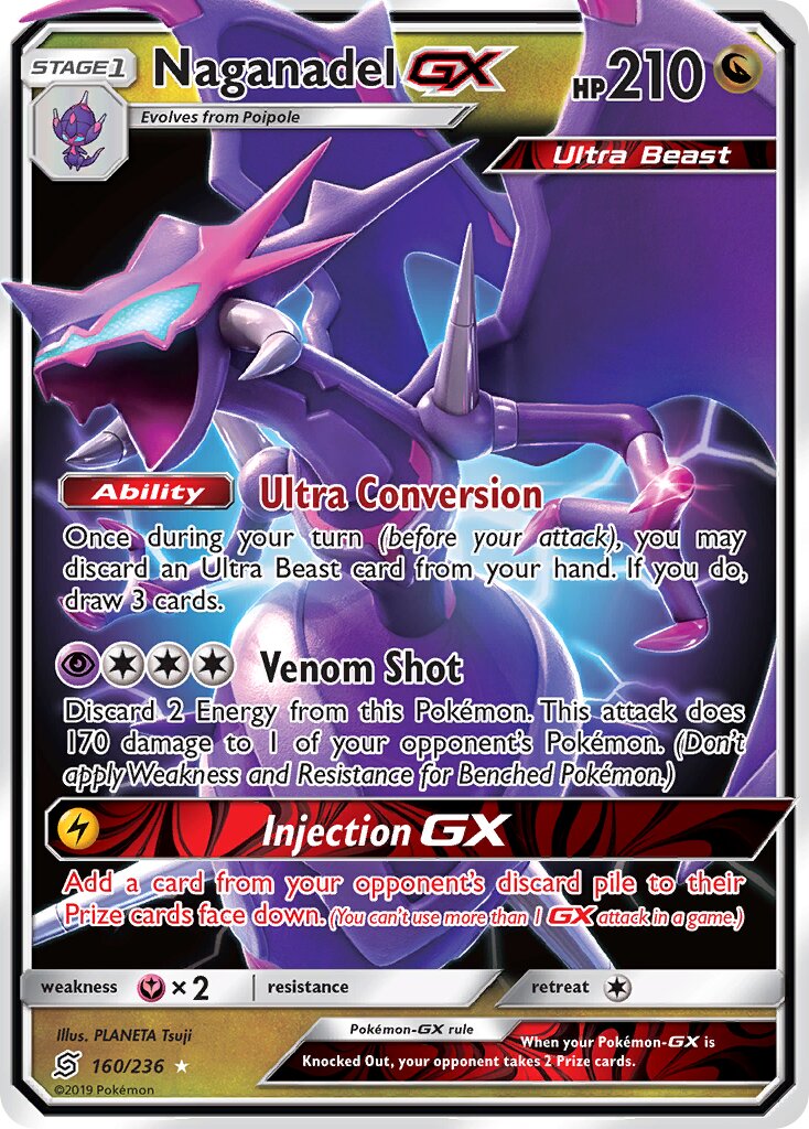 Naganadel-GX - 160/236 - Rare Holo GX