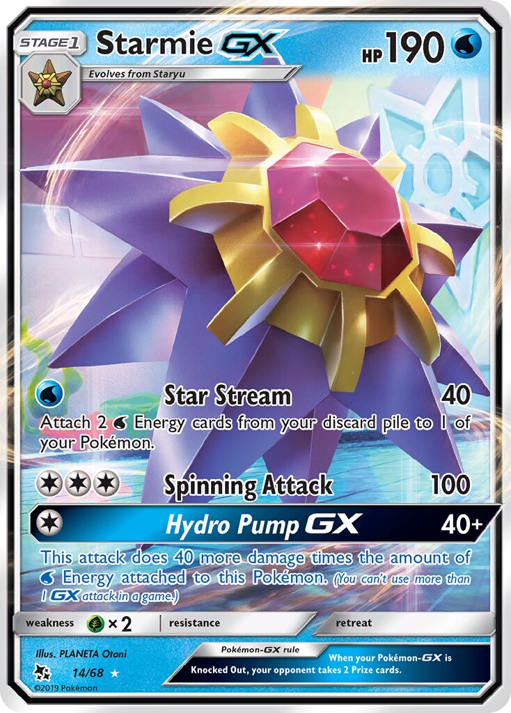 Starmie-GX - 14/68 - Rare Holo GX