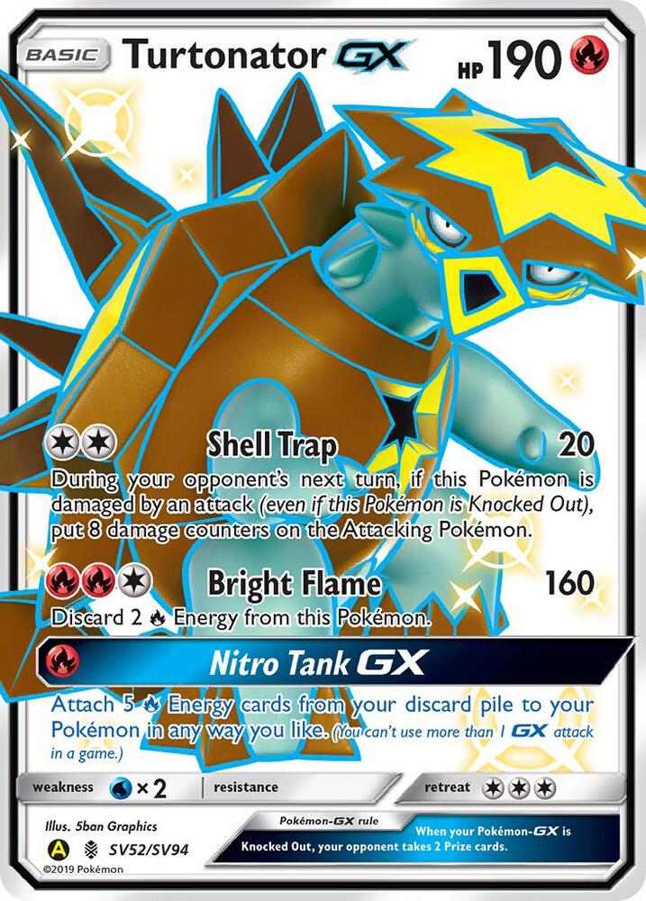 Turtonator-GX - SV52/SV94 - Rare Shiny GX