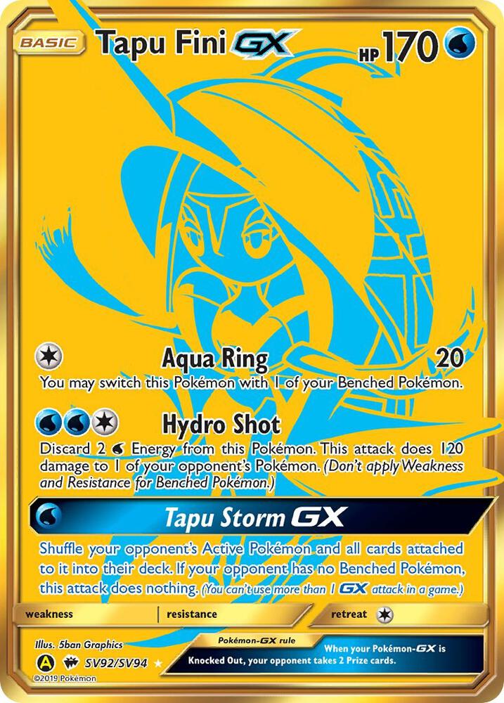 Tapu Fini-GX - SV92/SV94 - Rare Secret